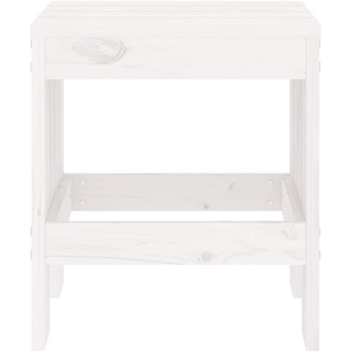  Vrtni stolci 2 kom bijeli 40 x 36 x 45 cm od masivne borovine Slike