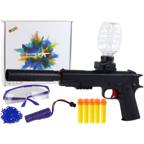 Electric Water Bullet Gun, Arrows, Glasses, Black Cene