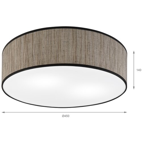  plafonsko svetlo sirja 2xE27/15W/230V prečnika 45 cm braon Slike