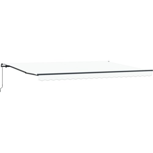 vidaXL ročna retraktibilna tenda bela 500x350 cm, zamenjava blaga za tenda 5x3,5 m bela Cene