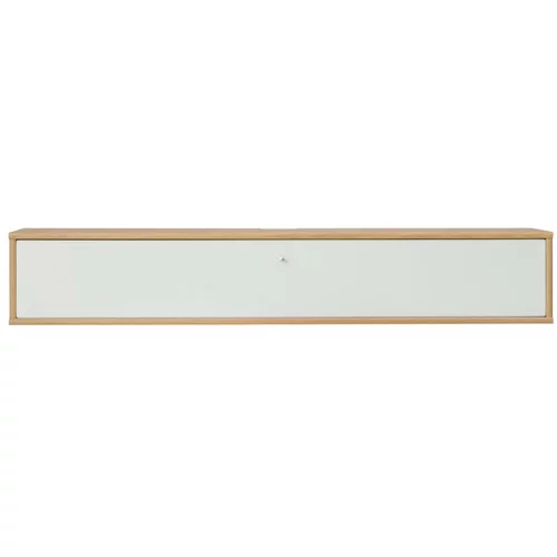 Hammel Furniture Bijela/u prirodnoj boji TV komoda u dekoru hrasta 133x22 cm Mistral –