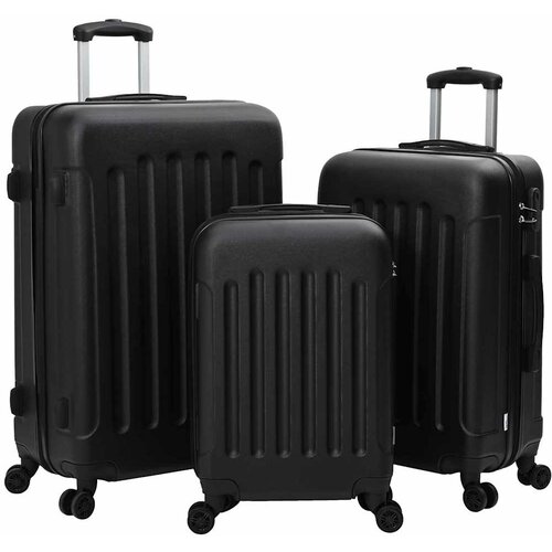 Kofer s zaključavanjem 3 pcs Crna 50 x 31 x 78 cm ABS plastika Cijene