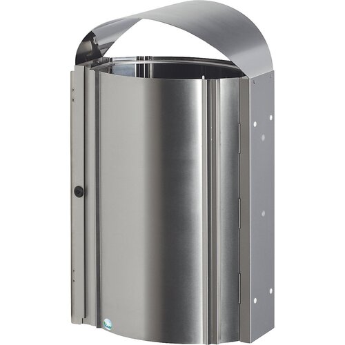 VAR Zbiralnik odpadkov iz nerjavnega jekla za uporabo na prostem, prostornina 50 l, VxŠxG 780 x 490 x 326 mm, 4 nogice Cene