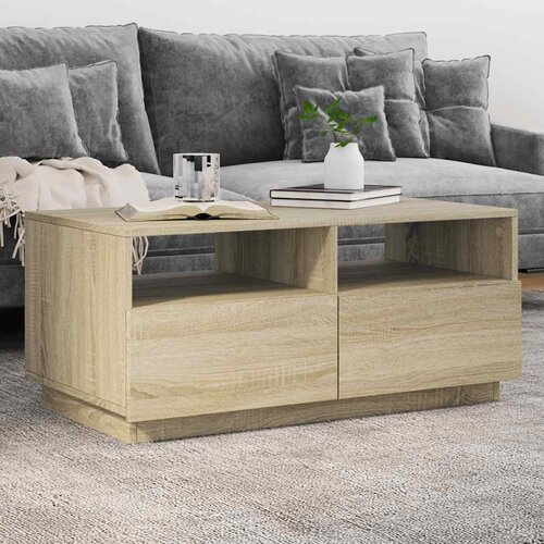  Stolić za kavu s LED svjetlima boja hrasta sonome 90x49x40 cm Cijene