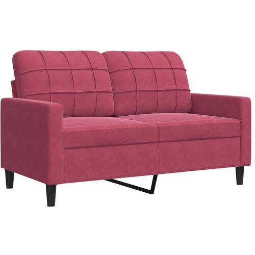 vidaXL Dvosed vinsko rdeč 120 cm žamet, (21256040) Cene