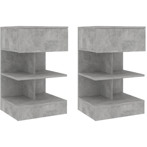 Furnova Nočne omarice 2 kosa betonsko sive 40x35x65 cm, (21927706) Cene