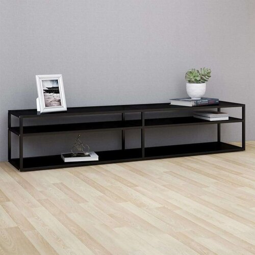 TV omarica črna 200x40x40,5 cm kaljeno steklo, (20731823) Slike