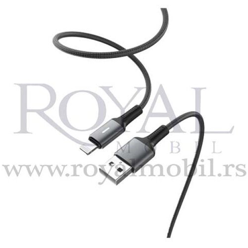  usb kabal acl charging & data ACK-73 lightning 3.1A 100cm crno-sivi Cene