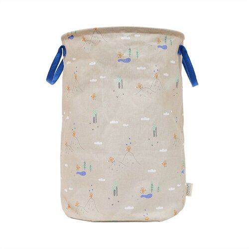 OYOY Mini Bež tekstilna otro&scaron;ka &scaron;katla za shranjevanje &oslash; 38x54 cm Foxy &ndash; Cene