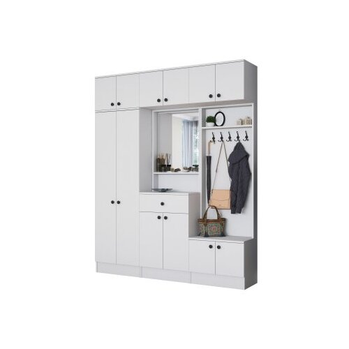 Woody Fashion EA104 - 2569 white hall stand Cene