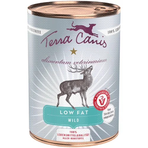 Terra Canis Varčno pakiranje Alimentum Veterinarium Low Fat 12 x 400 g - Divjačina