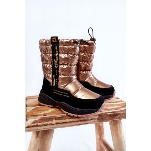 Gemre PE1 Children's Wool Warm Snow Boots With A Golden Delhi Cene