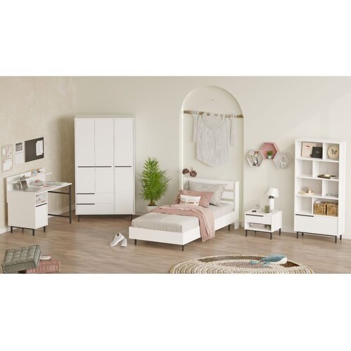 Hanah home Spavaća soba set za tinejdžere ON25-W, Bijela Cene