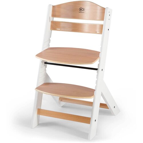 Kinderkraft dječja stolica za hranjenje enock&amp;trade; wood and white z blazino grey Slike
