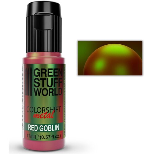 Green Stuff World colorshift chameleon metal paint – kameleon red goblin 17ml Cene