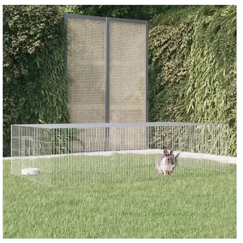  2-delna ograda za zajce 220x110x55 cm pocinkano železo