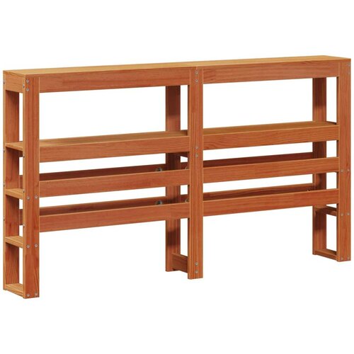  Okvir za krevet 2 pcs Vosak smeđa Čvrsto borovo drvo 120 x 200 cm Slike