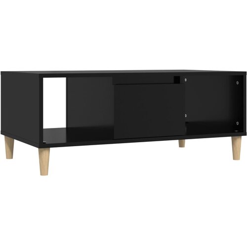 Maison Chic Klubska mizica - kavna mizica - Nizka mizica črna 90x50x36,5 cm inženirski les, (21753555) Slike