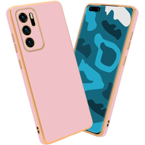 Cadorabo Ohi&scaron;je, združljiv s Huawei v sijajnem roza - zlato - za&scaron;čitni pokrov iz fleksibilnega silikona TPU in z za&scaron;čito pred kamero, (20617292) Cene