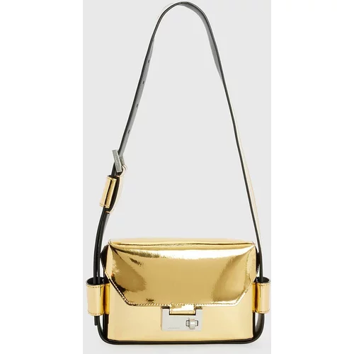 AllSaints Usnjena torbica Frankie zlata barva