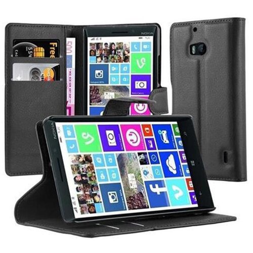 Cadorabo Ohi&scaron;je, združljivo z Nokia Lumia 929 / 930 v oksidna črna - Za&scaron;čitni ovitek z magnetnim zapiranjem, stoječo funkcijo in režo za kartice, (20550636) Cene