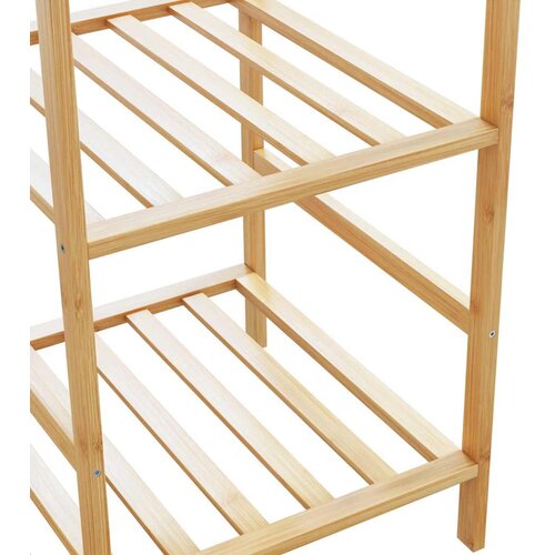  Stalak za odjeću s policama 100x50x184,5 cm bambus Slike