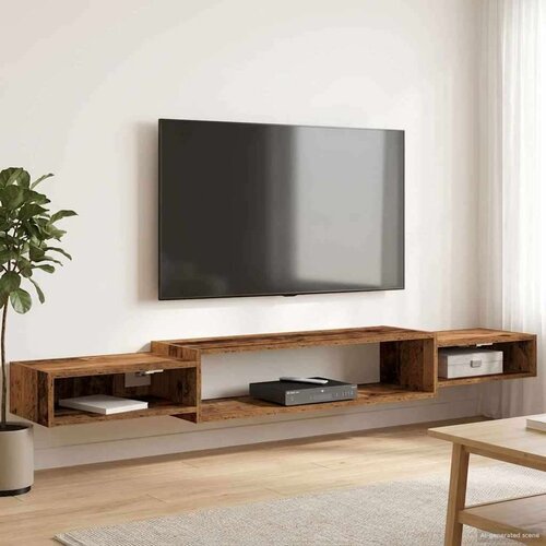 TV ormar za montažu na zid Zidna montaža Staro drvo - Staro drvo 180 cm Cijene