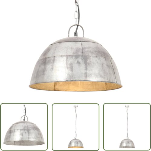  The Living Store Industrijska starinska viseča svetilka 25 W srebrna 41 cm E27 - Viseča Svetilka, (21745081) Slike
