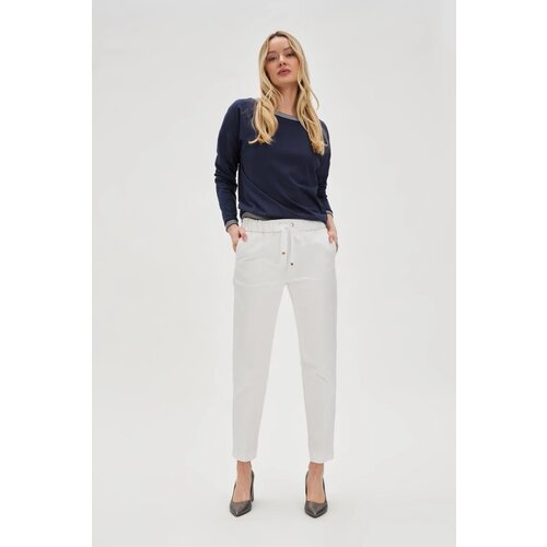 Marisse Women's Trousers L-Sp-4614 White Cijene