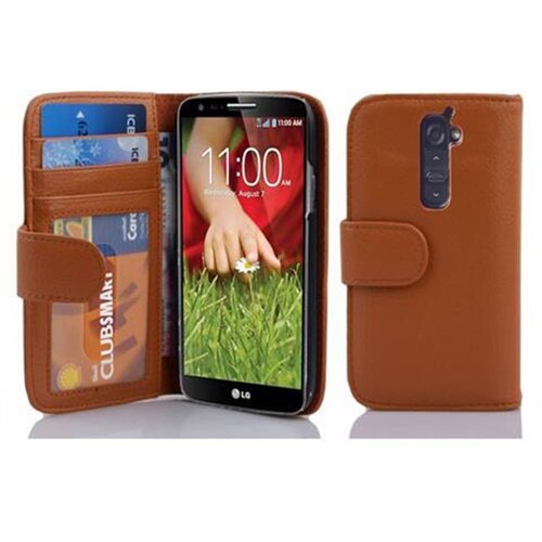 Cadorabo Ohi&scaron;je, združljivo z LG G2 v cognac brown - Za&scaron;čitni ovitek z magnetnim zapiranjem in 3 režami za kartice, (20553031) Cene