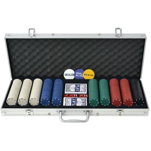 The Living Store Poker Set s 500 Žetoni Aluminij - Poker Set, (21551697) Cene