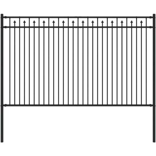  Ograde sa &amp;scaron;iljkom Crna 200 x 166 cm Čelik s prahom premazan Slike