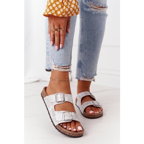 EVENTO PE1 Women&amp;#039;s Slides On Corck Silver Vivio Slike