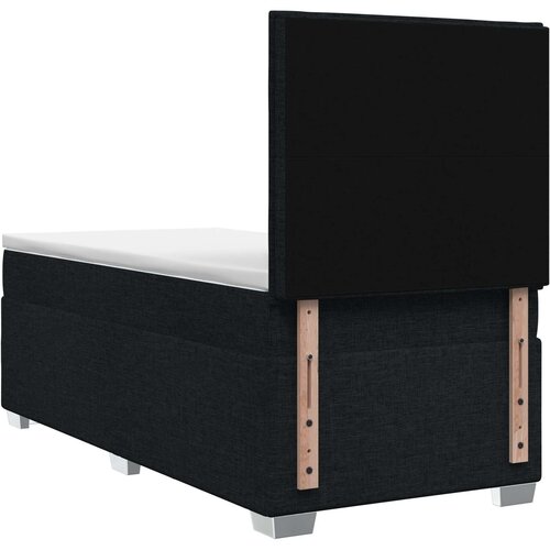  Boxspring krevet s madracem Crna 80 x 200 cm Tkanina 80 x 200 x 140.5 cm Slike
