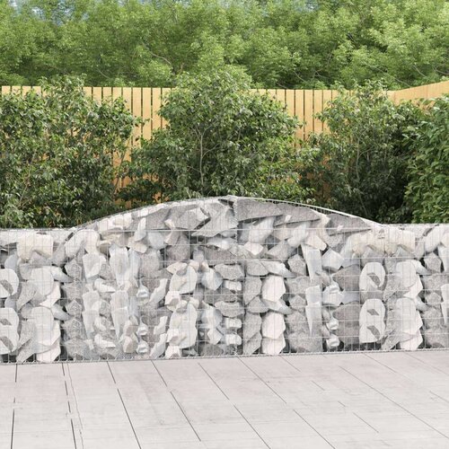  Lučne gabionske ko&amp;scaron;are 5 kom 400x30x80/100 cm pocinčano željezo Slike