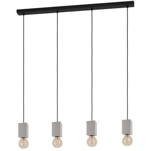 Eglo visilica Prestwick 3, 4 x E27, crna/beton, 92,5 cm, 43598 Cene
