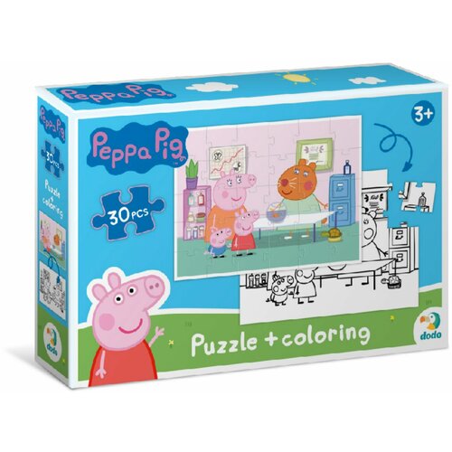 Dodo peppa puzzle+bojanka 2u1 porodica, 30 komada ( A066228 ) Slike