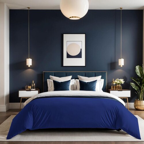  tonne bleue - 75 dark blue ranforce single quilt cover (fr) Cene