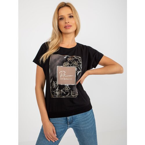 RUE PARIS Blouse-RV-BZ-8920.19X-black Cene