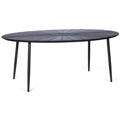 Bonami Selection crni vrtni stol s pločom od iverice Marienlist, 190 x 115 cm Slike