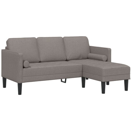 vidaXL L-Oblik Kauč Taupe Čvrsta Bukva 173 x 131 x 67 cm 3-Sjedalni Kauč Cijene