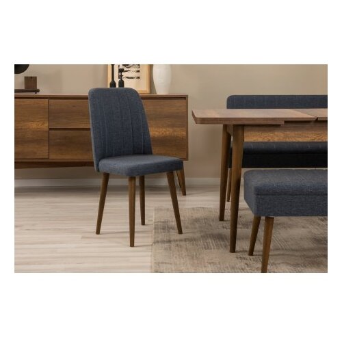 Hanah home Trpezarijski set Vina Bench 04 1048, 6 delova, Tamnosivi Slike