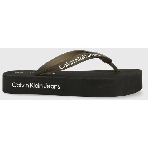Calvin Klein Jeans Japonke BEACH SANDAL FLATFOR ženske, bela barva, YW0YW01092