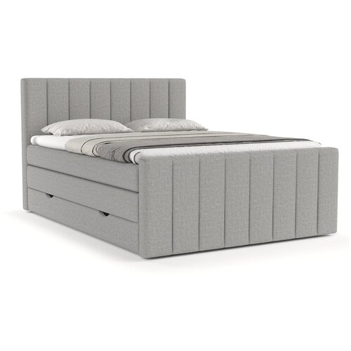 Maison de R&amp;ecirc;ve Svetlo siva boxspring postelja s prostorom za shranjevanje 160x200 cm Ruby &amp;ndash; Slike