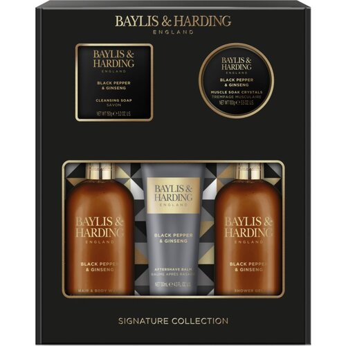 Baylis &amp;amp; Harding Black Pepper &amp;amp; Ginseng poklon set (za kupke) za mu&amp;scaron;karce Slike