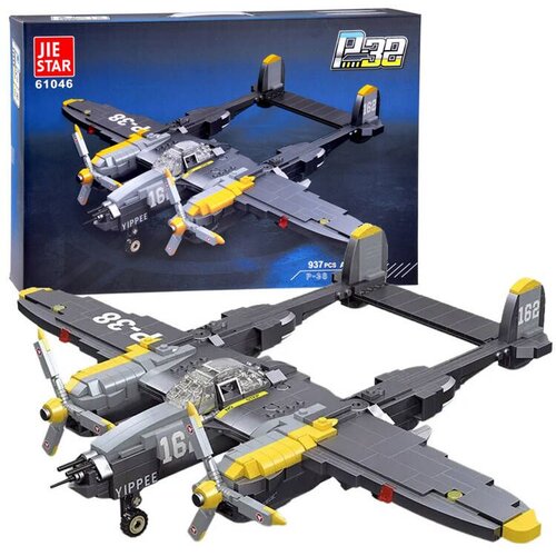  Konstrukcijske kocke borbeni zrakoplov P-38, 937 dijelova Slike