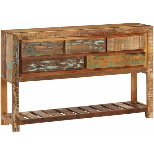 Komoda od masivnog obnovljenog drva 120 x 30 x 75 cm &amp;Scaron;arena Slike