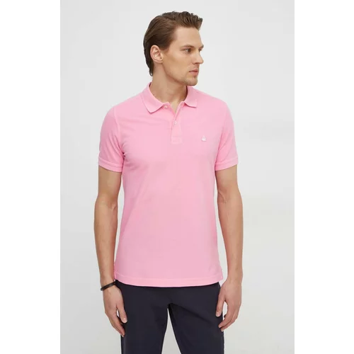 United Colors Of Benetton Pamučna polo majica boja: ružičasta, bez uzorka