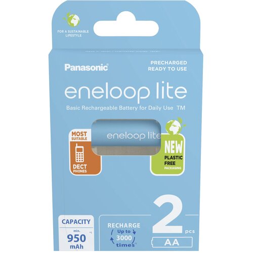 Panasonic eneloop lite HR06 mignon (aa)-akumulator NiMH 1000 mAh 1.2 V 2 kos, (20430745) Cene