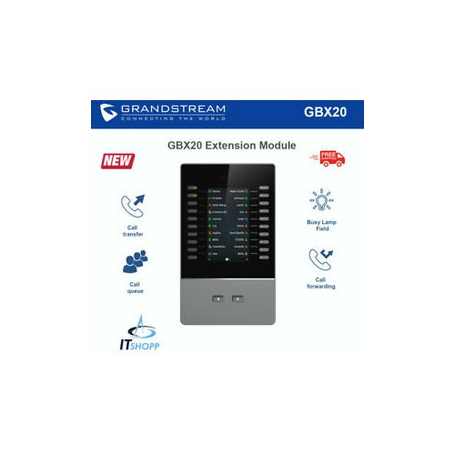 Grandstream GBX20 expansion modul za GRP-2615/GRP-2624/GXV3350, 2 x 20 blf programabilnih tastera (40 lokala), 4.3
